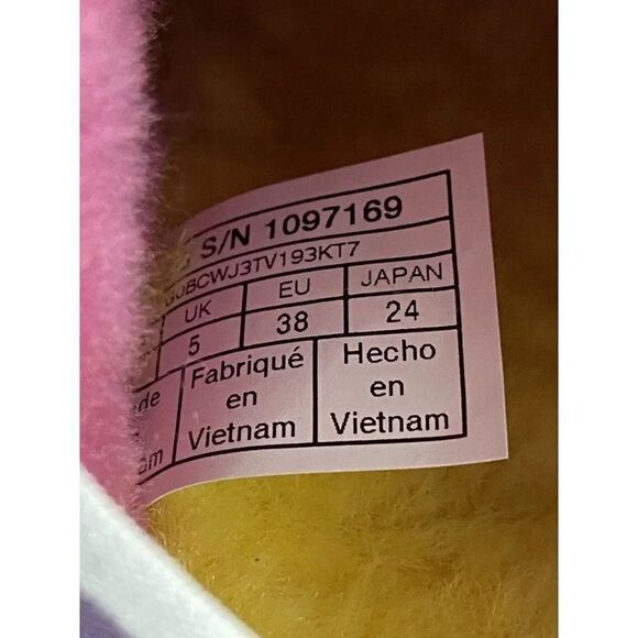 UGG Fluff Yeah Women’s Sz 7 Slipper Slides Yellow Orange Pink 1097169 NEW - Picture 8 of 10